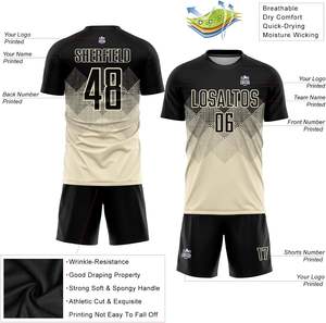 Conjunto de fútbol de manga corta transpirable Diseño de sublimación de tendencia - Product Image 3