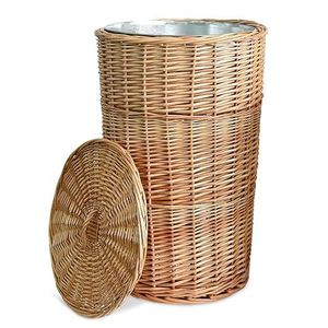 Rustic Handmade <b>Rattan</b> <b>Laundry</b> <b>Basket</b> With Glossy Surface Ideal For Enhancing Farmhouse Kitchens And Country Style Interiors - Product Image 6