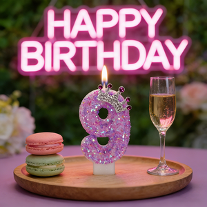 Bougies décoratives en forme de chiffres pour gâteau d'anniversaire, faites à la main, en cire, vente en gros d'usine, ambiance de fête, célébration - Product Image 5