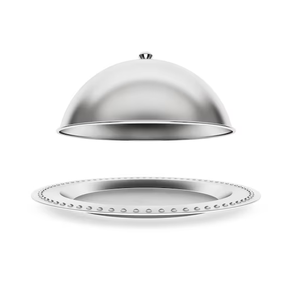 Dôme de meilleure qualité en acier inoxydable pour couvrir les gâteaux Réchauffeur d'aliments de luxe fait à la main par un concepteur Ensemble de 2 pièces pour couvrir le dôme - Product Image 4