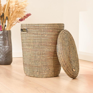 Panier de rangement pour placard en gros, paniers en herbe de mer tissés à la main, organisateur en herbe de mer très vendu - Product Image 4
