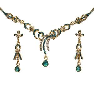 ชุดเครื่องประดับชั้นดี The99Jewel สร้อยคอชุบทองหินออสเตรียสีฟ้า1103926 - Product Image 1