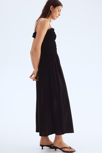 เดรสสายเดี่ยวผ้าสแปนเด็กซ์เอวธรรมชาติแบบถักเรียบง่ายสำหรับ2025อุตสาหกรรมกำหนดเอง OEM - Product Image 2