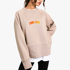 2025 Hot Selling Women Oversized Sweatshirt Casual Winter Wear 100% Cotton Fleece Eco-Friendly Quick Dry Breathable Front - Product Image 1