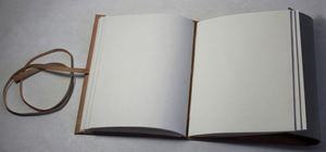 Handmade Cotton Paper <b>Notebook</b> Modern Design Personalized Genuine Leather Cover with Front And Back Logo - Product Image 4