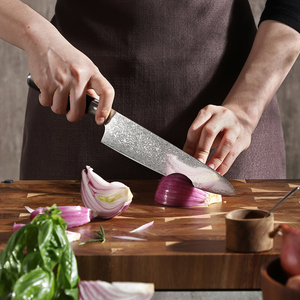 มีดเชฟมืออาชีพทำจากเหล็กดามัสกัสญี่ปุ่นพร้อมที่จับไม้ - Product Image 5