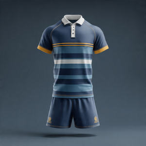 Uniformes de football 100% polyester, vêtements de sport d'entraînement, maillots de rugby, hauts de football, shorts de football, haut à manches courtes - Product Image 6