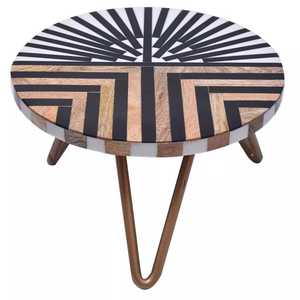 ขาตั้งเค้กแผ่นเรซินพร้อมขาตั้งโลหะหรูหรา knick-Knack สำหรับการแสดงขนมหวานหรือตกแต่งบ้าน - Product Image 2