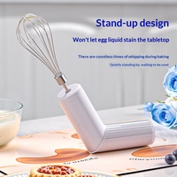 Mixeur alimentaire électrique portatif pliable, 1050 tr/min, batteur à œufs rechargeable, 3 vitesses, mixeur portatif en acier inoxydable