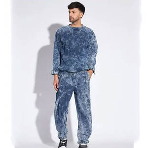 Customized High Quality Winter <b>Hooded</b> Acid Wash Men's Full-<b>zip</b> Breathable Lightweight Jogging Tracksuit Wholesale - Product Image 3
