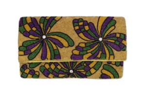 Bolso de Mano con Cuentas Hecho a Mano de Diseñador para el Mardi Gras, Diseño Abstracto a Cuadros, Bolso Elegante para Mujer, Ideal para Regalos y Eventos - Product Image 6