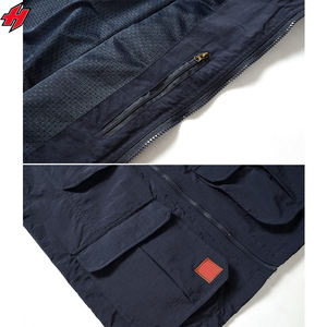 Chaleco Utilitario de Moda Personalizado, Multibolsillos, con Cremallera, de Lona, Antipilling, Sin Mangas, para Invierno, Senderismo, Pesca, para Hombre - Product Image 5