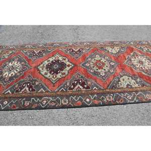 Tapis turc vintage 4,8x11,1 pieds, tapis oriental rouge - Product Image 4