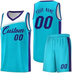 Maillot de basket-ball personnalisé pour hommes/femmes double face respirant à séchage rapide léger évacuation de l'humidité grande taille quantité minimale de commande bas imprimé - Product Image 6