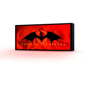 Lampe LED House of the Dragon Targaryen avec abat-jour rouge, alimentation secteur - Product Image 3