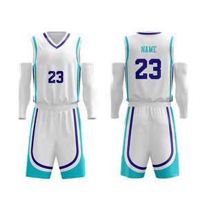 Tenues de basket-ball de haute qualité OEM, 100% polyester, antibactériennes, couleurs dégradées, impression lumineuse, couture premium - Product Image 4