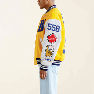 2025 OEM bordado personalizado Chenille parches Varsity Bomber Letterman College de talla grande béisbol Varsity chaquetas - Product Image 3