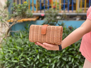 Bolso de mimbre hecho a mano de moda respetuoso con el medio ambiente de alta calidad bolso de paja para mujer - Product Image 3