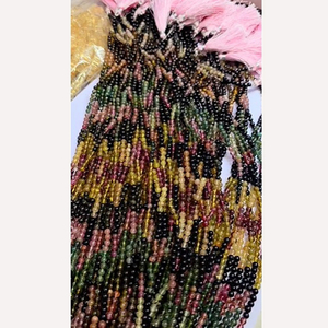 72 hebras de turmalina múltiple natural 4mm cuentas lisas redondas 4335 CTS lote Iroc Sales 16 pulgadas Collar Cuentas de piedras preciosas US $1388 - Product Image 4