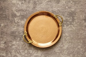 Plateau de service élégant en laiton martelé fait main avec un design gravé complexe pour la maison et la restauration au meilleur prix - Product Image 5