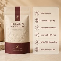 Sachet Doypack Personnalisé Embossé de Qualité Alimentaire avec Fermeture Ziplock et Poignée de Suspension pour Chips et Sucre
