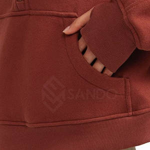 Elegante suéter de moda para mujer con media cremallera Sudadera con capucha 2023 hecho a medida último diseño mujeres media cremallera sudaderas con capucha para mujer - Product Image 6