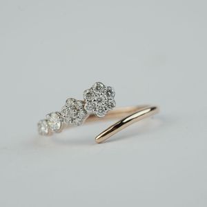 Elegante anillo de diamante cultivado en laboratorio corte redondo VS1 IGI SGL certificado Oro rosa oro plata compromiso boda joyería proveedor - Product Image 1