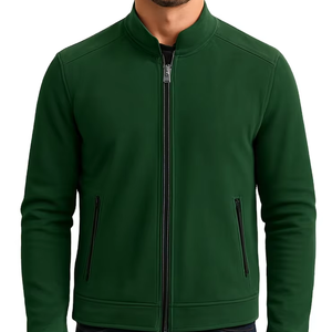 Custom OEM Men’s Anti-Wrinkle <b>Suede</b> <b>Jacket</b> Faux <b>Suede</b> Bomber Coat Casual Slim-Fit Zipper <b>Jacket</b> with Stand Collar - Product Image 1