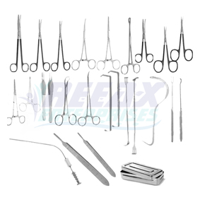 ชุดเครื่องมือผ่าตัดสแตนเลสพื้นฐานสำหรับการผ่าตัดเสริมจมูก - Product Image 1