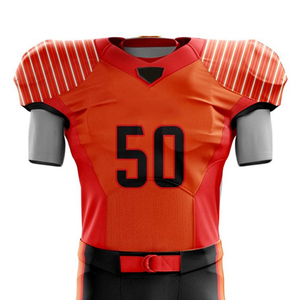 เสื้อเจอร์ซีย์ฟุตบอลอเมริกันแบบแห้งเร็วชุดเสื้อกีฬาสีพื้นสั่งทำ - Product Image 4