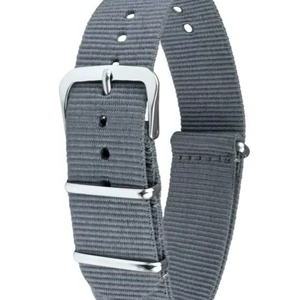 Bracelet de sport unisexe N34D gris foncé en nylon souple réglable léger 20 mm résistant à l'eau pour montre connectée en acier inoxydable - Product Image 1