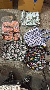 Bolso Tote Kantha Acolchado a Mano en Algodón Reciclado con Patrón Geométrico, Bolso Tote de Tela Étnica Ligero y Plegable con Asa de Cuerda - Product Image 6