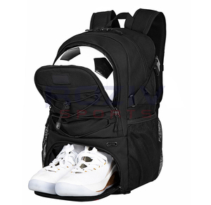 Sac à dos de football unisexe personnalisé de grande taille avec plusieurs compartiments et poches en polyester, idéal pour le sport et les voyages - Product Image 1
