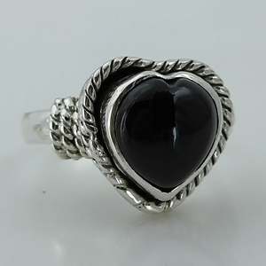 Bague Statement pour Femme en Argent Sterling 925 Fait Main par Navya Craft, Onyx Noir, Style Bohème, Taille 4-13, pour Noël, Anniversaire - Product Image 4