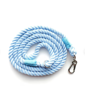 Sky Blue Cotton Rope <b>Dog</b> <b>Leash</b> Pet Supplies Accessory Customized Colored Cotton Rope Handmade <b>Dog</b> <b>Leash</b> Pet <b>Leash</b> Set - Product Image 1