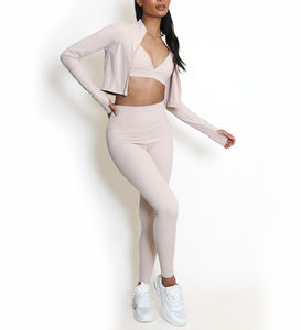 Conjunto de Yoga Personalizado para Mujer, Precio Bajo, Ropa Deportiva OEM, Último Diseño, Ropa de Gimnasio Hecha en Pakistán, Ropa de Yoga al por Mayor, Cintura Elástica - Product Image 1