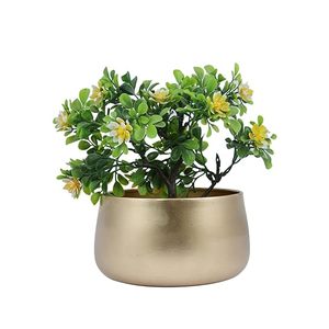 Elegante maceta de metal con recubrimiento en polvo para decoración moderna del hogar adecuada para plantas artificiales reales, ligera, ecológica - Product Image 4