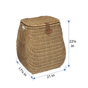 ตะกร้าซักผ้าทำมือตะกร้าหวายเป็นมิตรกับสิ่งแวดล้อมผลิตในเวียดนาม - Product Image 5