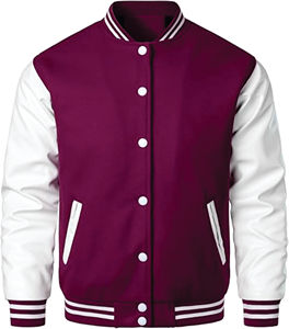 Wholesale Hot Selling <b>Thin</b> Stand Collar Blank Varsity <b>Jackets</b> New Fashion Winter Wear Custom Front Logo Letterman <b>Jacket</b> for <b>Men</b> - Product Image 4