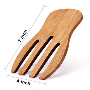 Ensemble de service à salade en bois de grande taille, de qualité supérieure, moderne et luxueux, à bas prix, ensemble de serveurs à salade durables - Product Image 3