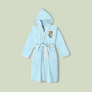 Peignoir bleu S-14 pour enfants en tissu éponge pour la salle de bain, présenté dans un coffret cadeau - Product Image 1