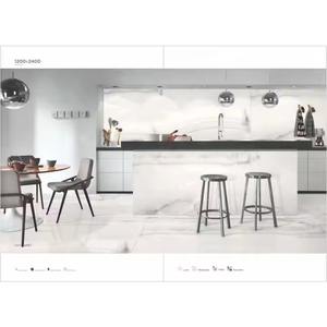 Azulejos de losa de porcelana de cuerpo completo brillante blanco Cachemira 48x96in 120x240cm para suelos y paredes Rústicas - Product Image 5