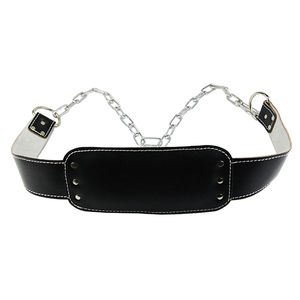 GAF, venta al por mayor, logotipo personalizado, cinturón de inmersión de cuero para levantamiento de pesas de alta calidad con cadena de acero resistente de My Wrist Wrap - Product Image 1