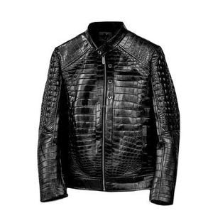 เสื้อแจ็คเก็ตหนังแท้ลายหนังจระเข้ คุณภาพสูง สวมใส่สบาย ทันสมัย อุ่น ระบายอากาศได้ดี ทนทาน เหมาะสำหรับฤดูหนาว - Product Image 5