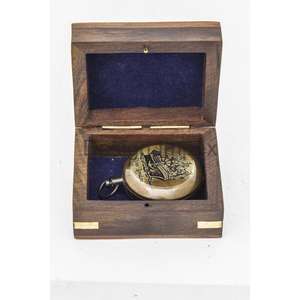 Brújula de latón, caja de madera respetuosa con el medio ambiente, empaquetada, brújula personalizada, regalo coleccionable, brújula de estilo Vintage, artículos decorativos - Product Image 5
