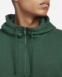 Sweat à capuche zippé épais décontracté avec cordon de serrage, personnalisable avec logo, en molleton de coton pour homme - Product Image 3
