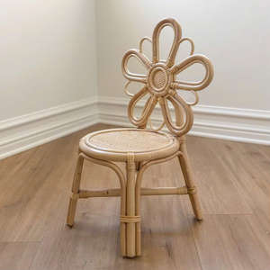 Chaise en rotin de qualité d'exportation bon marché avec dossier en forme de fleur - Product Image 3