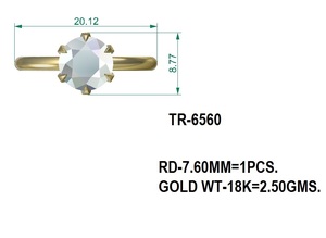 Igi แหวนเพชรสำหรับปลูกในห้องปฏิบัติการได้รับการรับรองว่าเป็นแหวนทอง18K แบบกลมประดับเพชรที่สวยงามแหวนหมั้น CVD ประดับห้องแล็บขายส่ง - Product Image 2