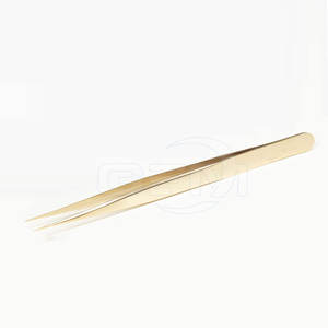 Pinzas para Pestañas de Acero Inoxidable GEMSTONE ENTERPRISES GE-1710 con Logotipo Personalizado, Duraderas, Reutilizables, Punta Suave, Fabricación en Pakistán - Product Image 1