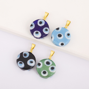 QIKU Glaze Multi Evils Eye 小号夸张吊饰高品质优雅时尚防变色吊坠，适合珠宝制作 - Product Image 2